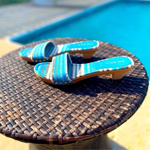 PRADA mule sandals size 39.5 EU/ 9.5 US in great condition!! - Picture 1 of 3